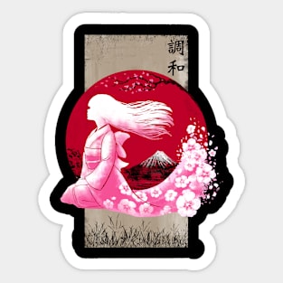 Kimono girl harmony Sticker